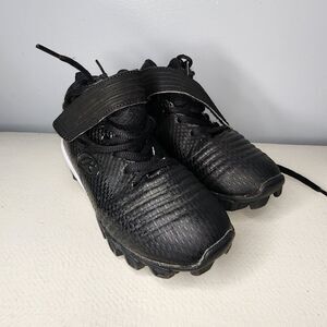 Rawlings Edge Black White Youth Baseball Shoes Size 12 NEW In Box
